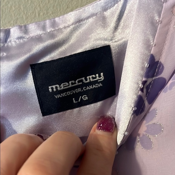 Floral Kids Dress in Purple and White - Picture 4 of 8